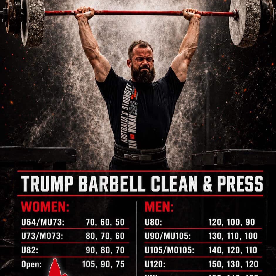 Trump Barbell Clean & Press for Reps 
