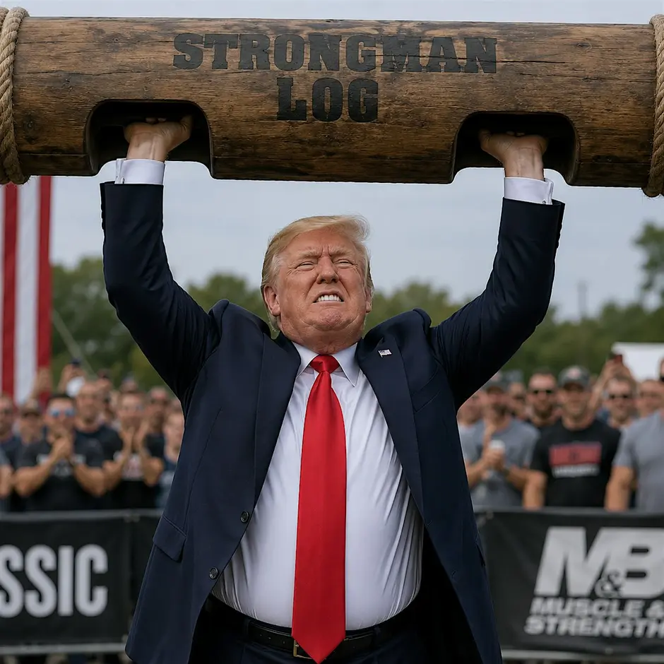 Log Clean & Press for Reps - Trump