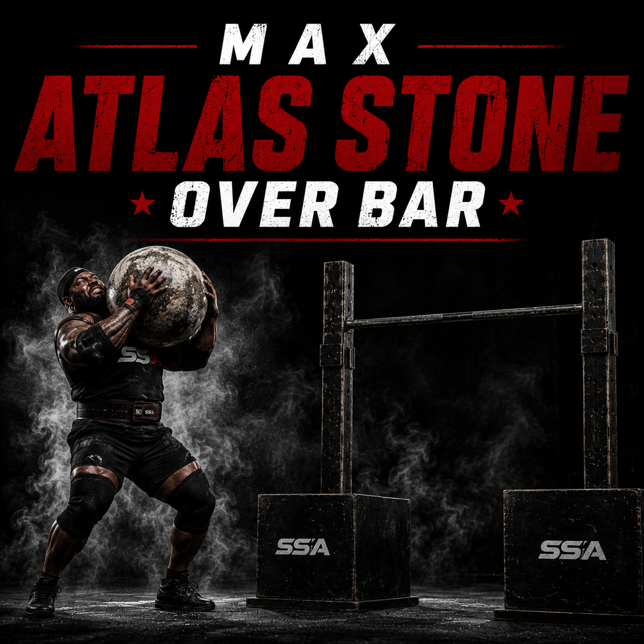 MAX Atlas Stone Over Bar (Powerlifting Style)